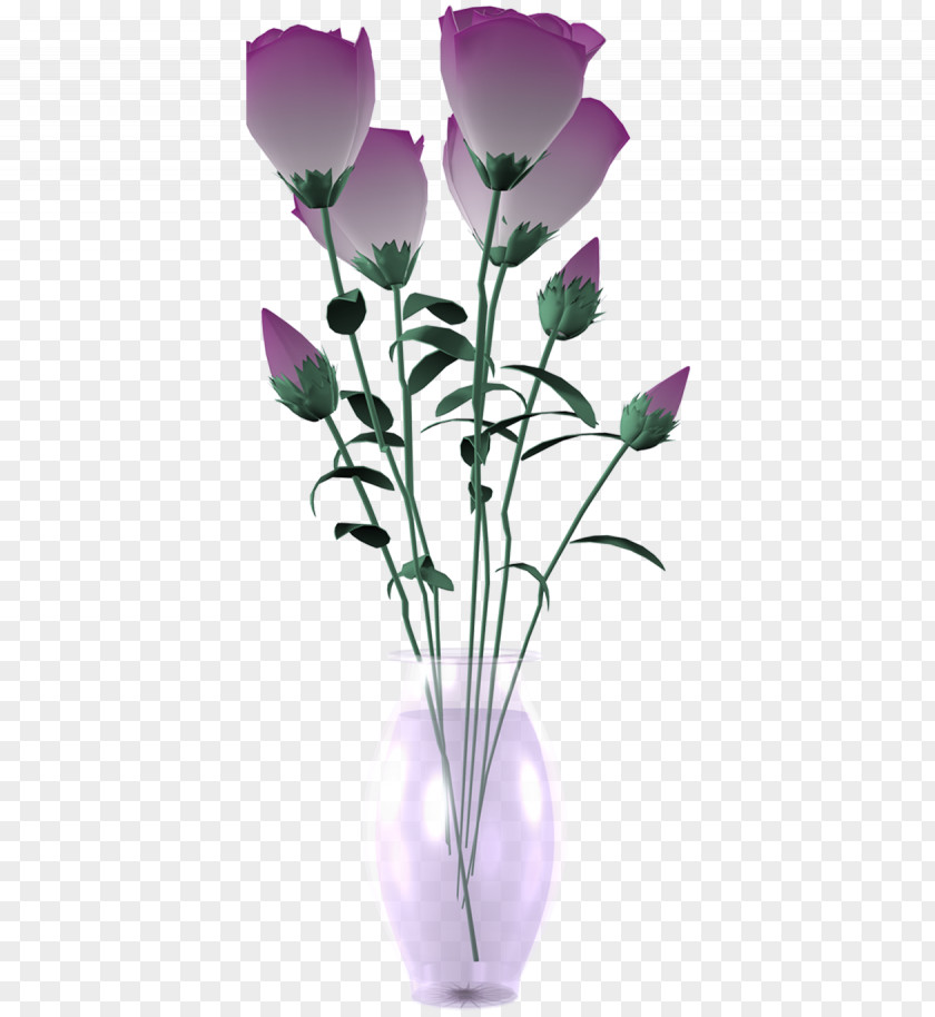 Eustoma Flower Bottle Plug Vase PNG