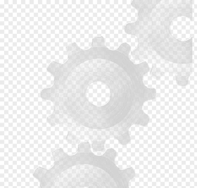 Silver Gear Black And White Pattern PNG