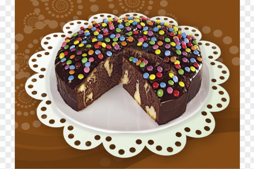 Smarties Birthday Cake Torte Chocolate Brownie PNG