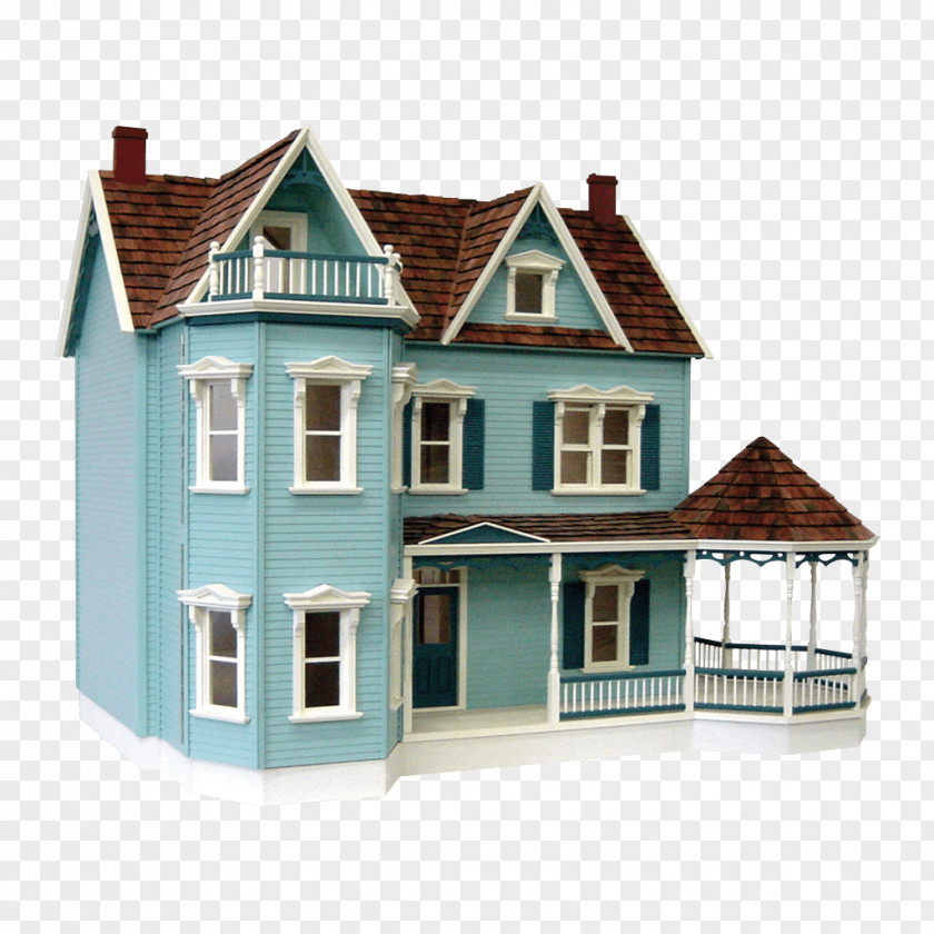 Victorian Farmhouse Dollhouse Toy Facade PNG