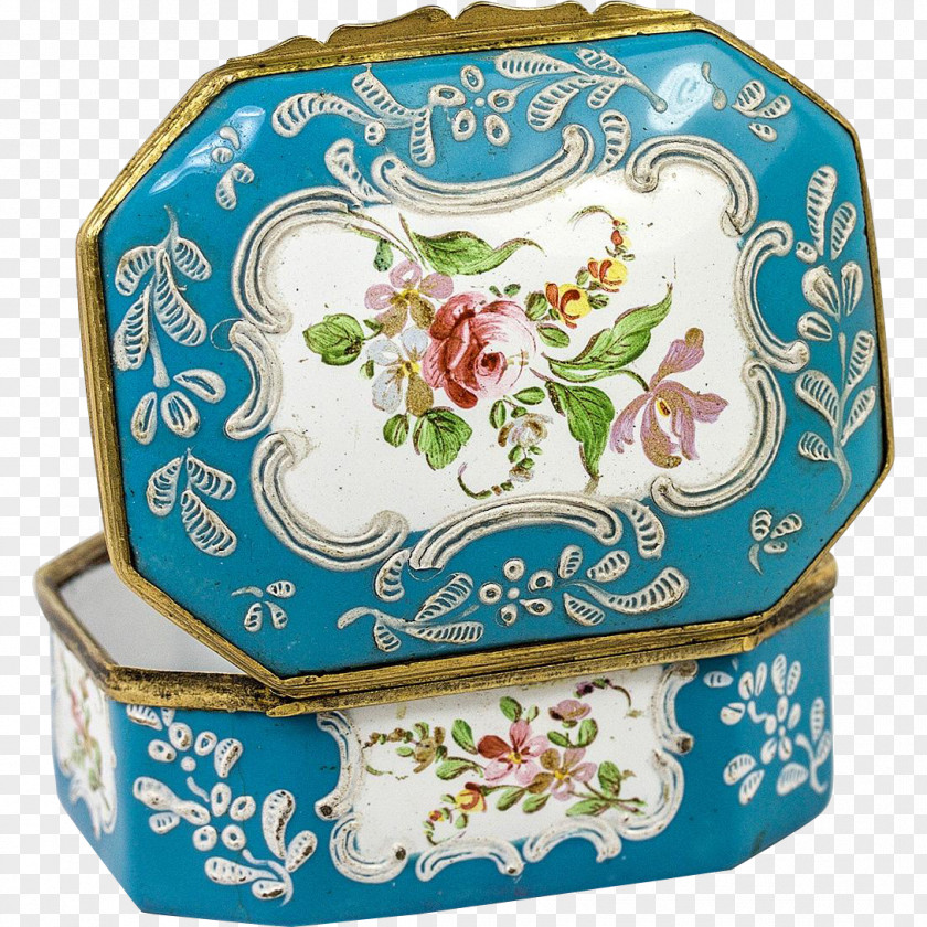Antique Jewelry Picture Material Casket Vitreous Enamel Limoges Box Porcelain PNG
