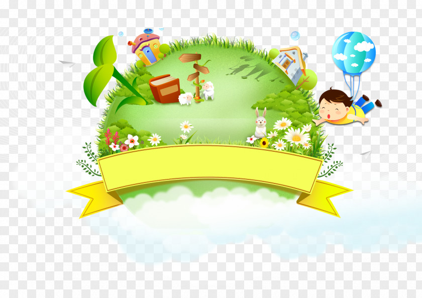 Cartoon Earth Poster Clip Art PNG