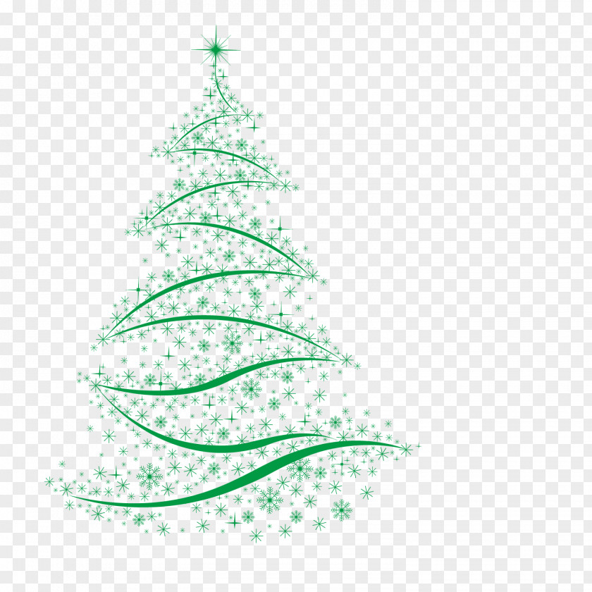 Green Christmas Tree Decoration Santa Claus PNG