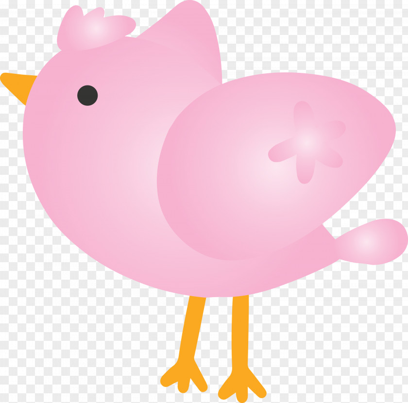 Pink Cartoon Bird Chicken PNG