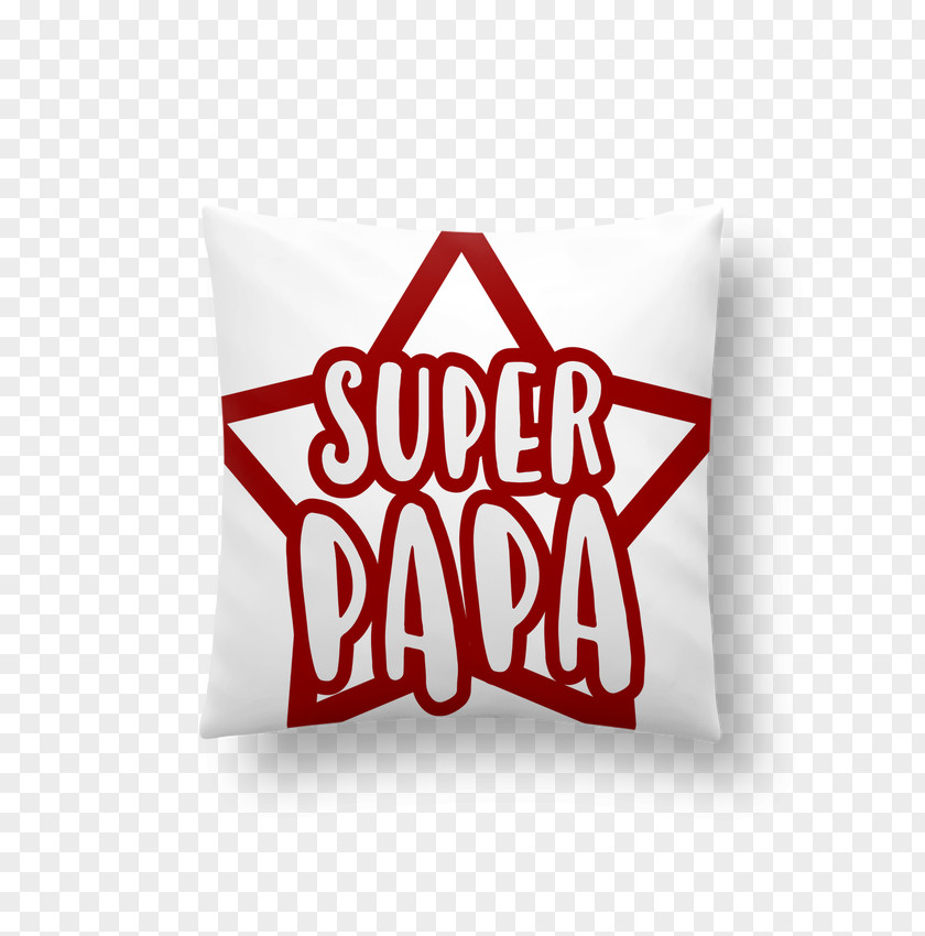 Super Papa Cushion Throw Pillows Synthetic Fiber Logo PNG