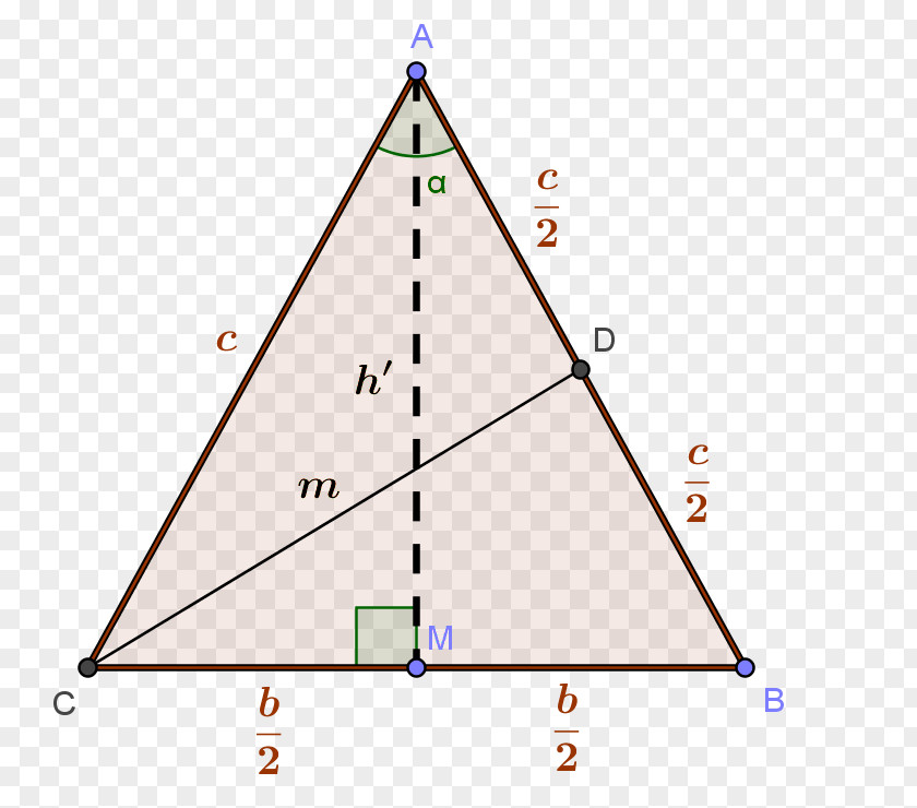 Angular Geometry Isosceles Triangle Altitude Formula PNG