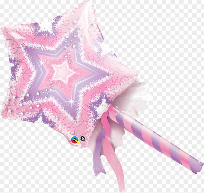 Magic Wand Mylar Balloon Birthday Toy PNG