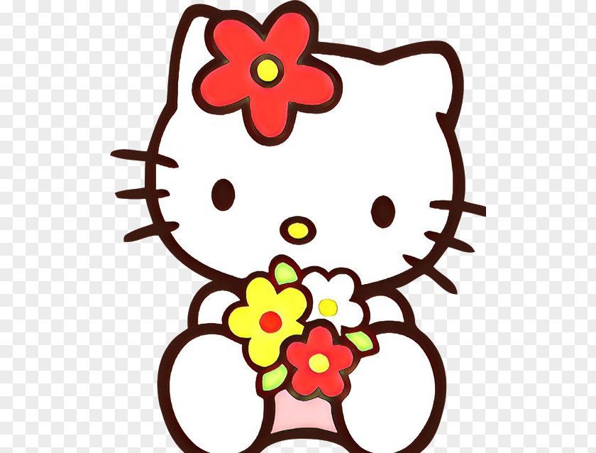 Hello Kitty Coloring Book Cat Page Image PNG