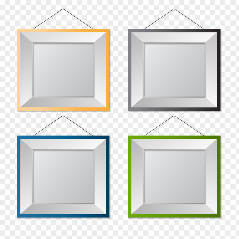 Vector Gold Frame Picture Euclidean Photography PNG