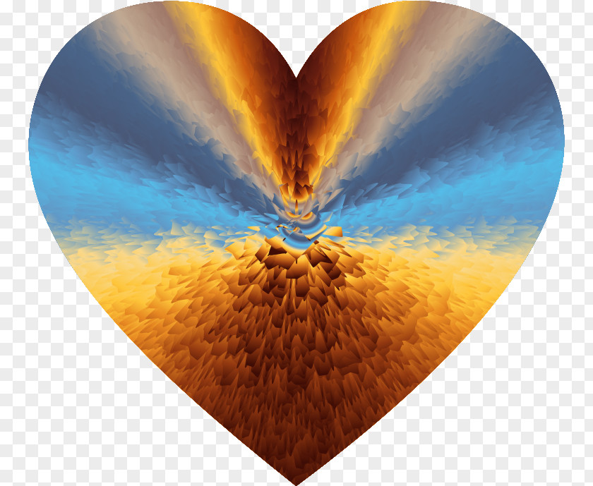 Colorful Heart Turbulence Light Clip Art PNG