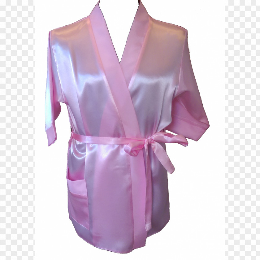 Satin Bathrobe Sleeve Gown PNG