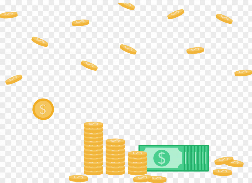 Vector Gold Drop Picture Coin PNG