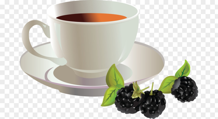 Blueberry Tea Coffee Cup PNG