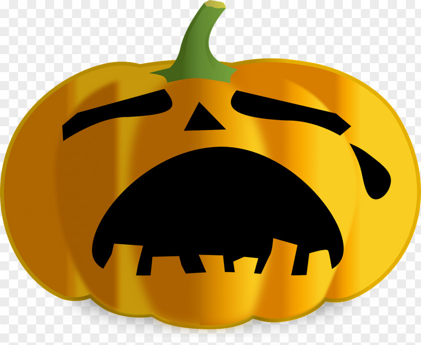 Halloween Jack-o'-lantern Sadness Face Clip Art PNG
