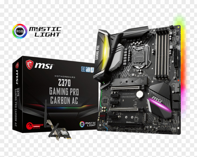 Intel Mainboard MSI Z370 GAMING PRO CARBON Base 1151v2 LGA 1151 Motherboard Coffee Lake PNG