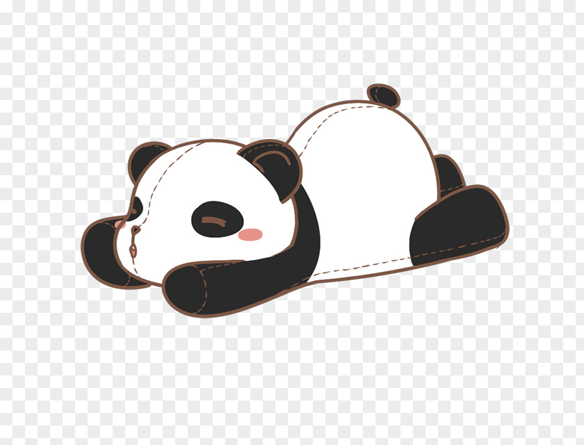 Lovely Hand-painted Panda Giant Red Cuteness Illustration PNG