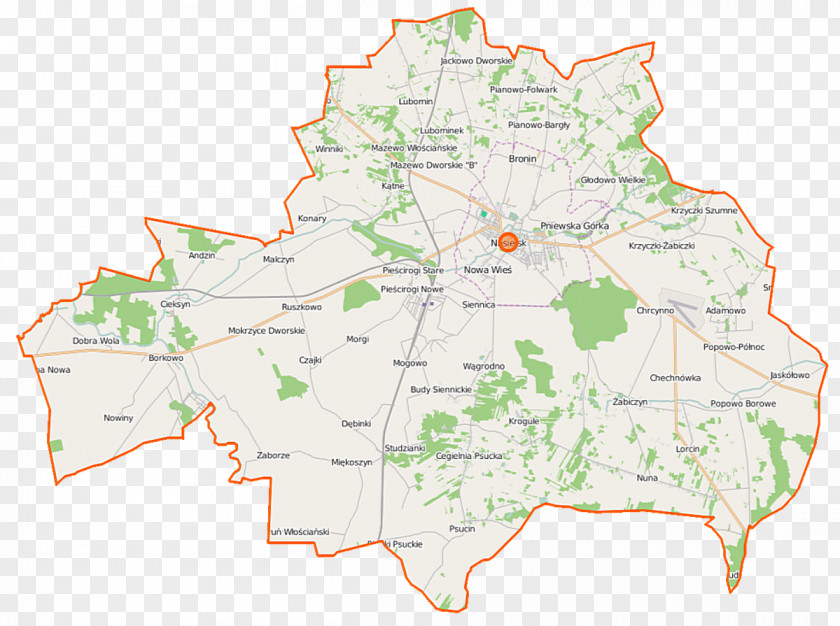 Map Kosewo, Gmina Nasielsk Zaborze, Nowy Dwór Mazowiecki County Cieksyn Jaskółowo PNG