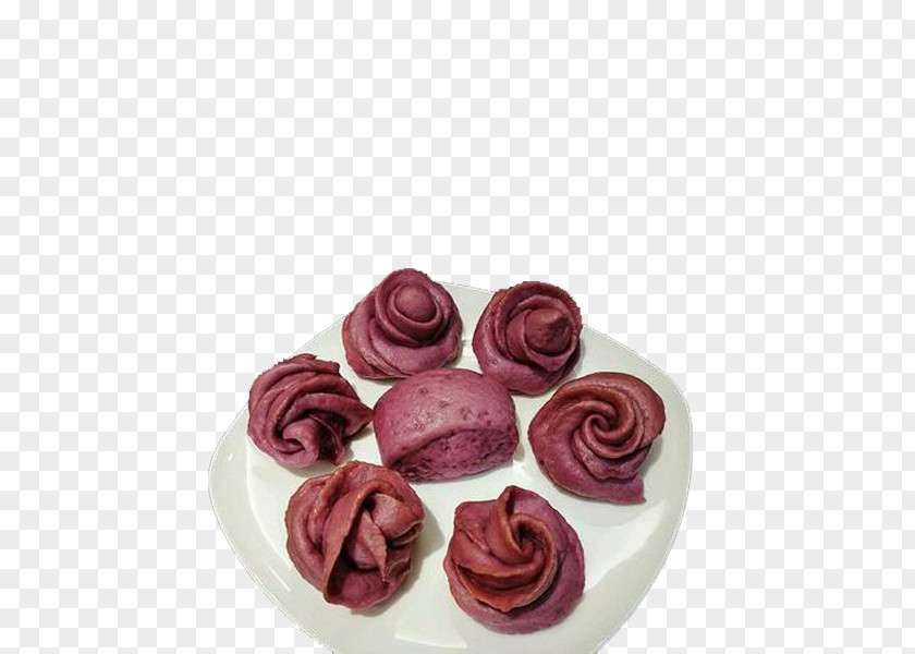 Purple Sweet Potato Bread Mantou Baozi Cupcake PNG