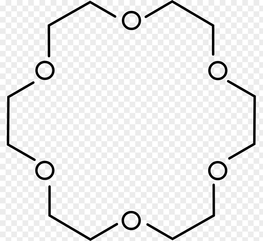 Symmetric Vector Crown Ether 18-Crown-6 Organic Compound Polyethylene Glycol PNG
