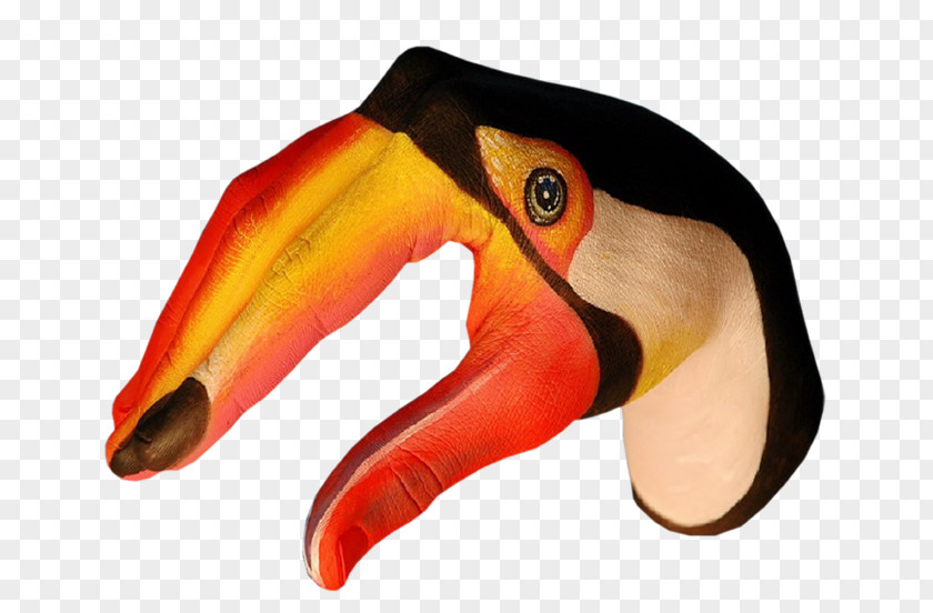 Toucan Body Painting Work Of Art PNG