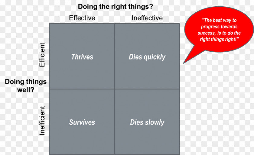 Business Explain Efficiency Efficiëntie En Effectiviteit Diagram Matrix Product Design PNG