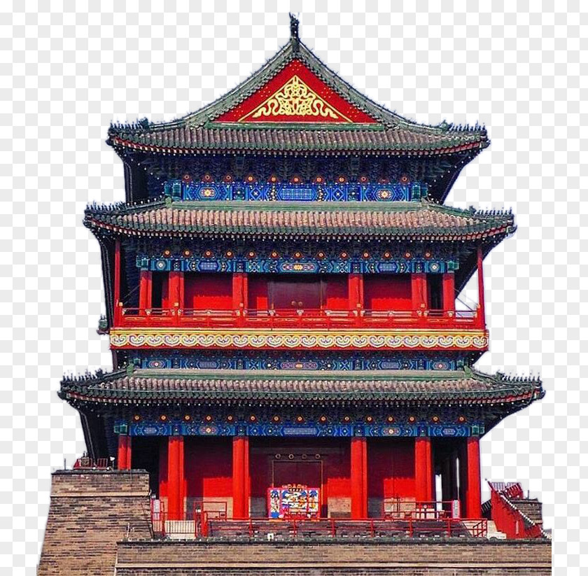 Chinese Ancient Gate Tower Forbidden City Zhengyangmen Monument To The Peoples Heroes Tiananmen Mausoleum Of Mao Zedong PNG