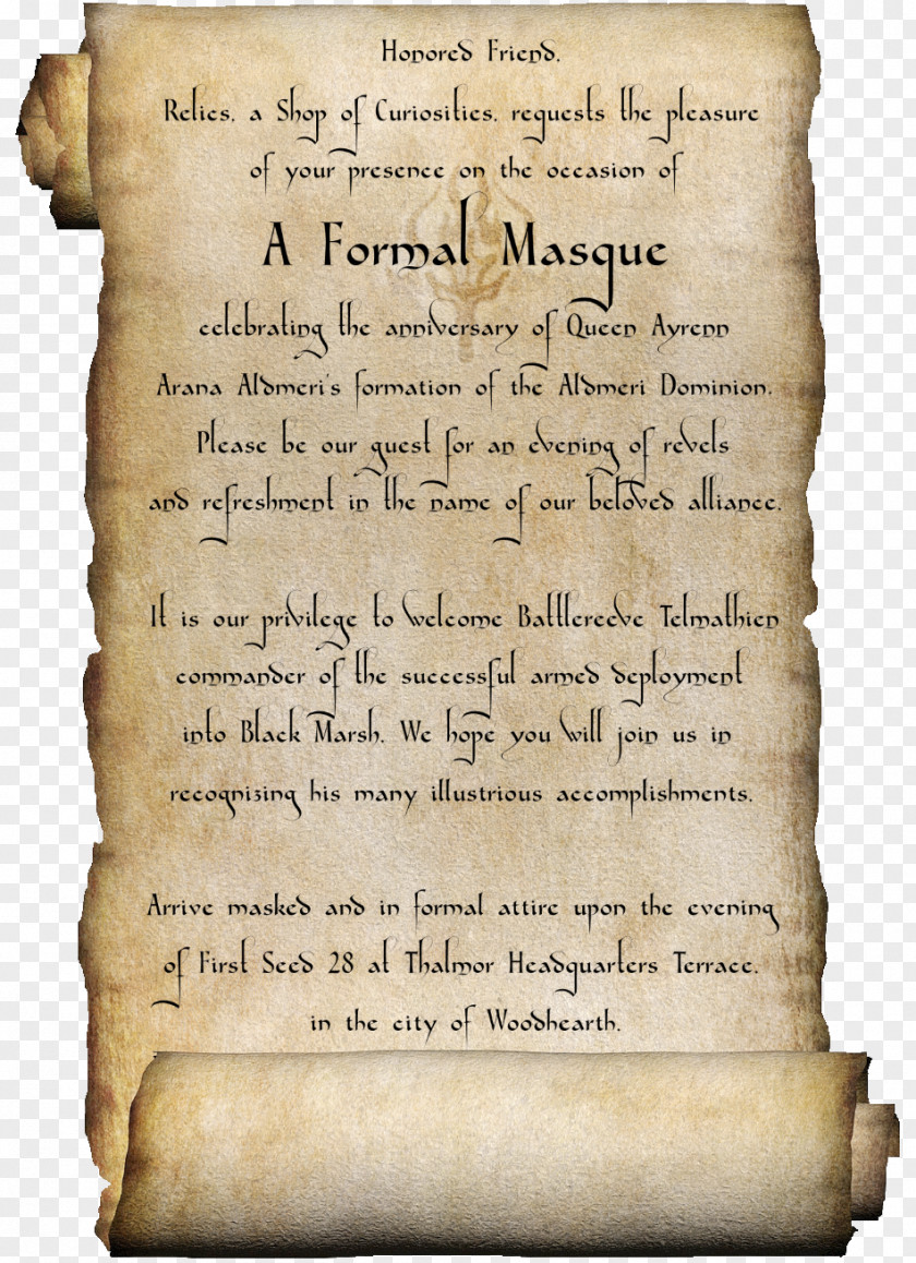 Commemoration Parchment Paper Scroll PNG