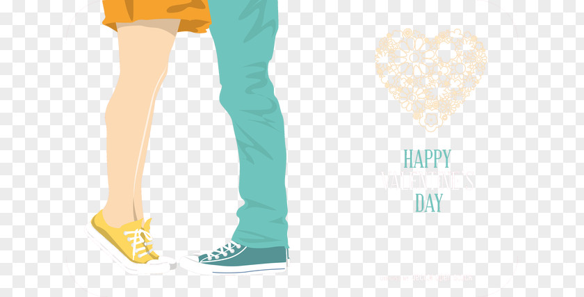 Valentine's Day Couple Shoe Brand Yellow PNG