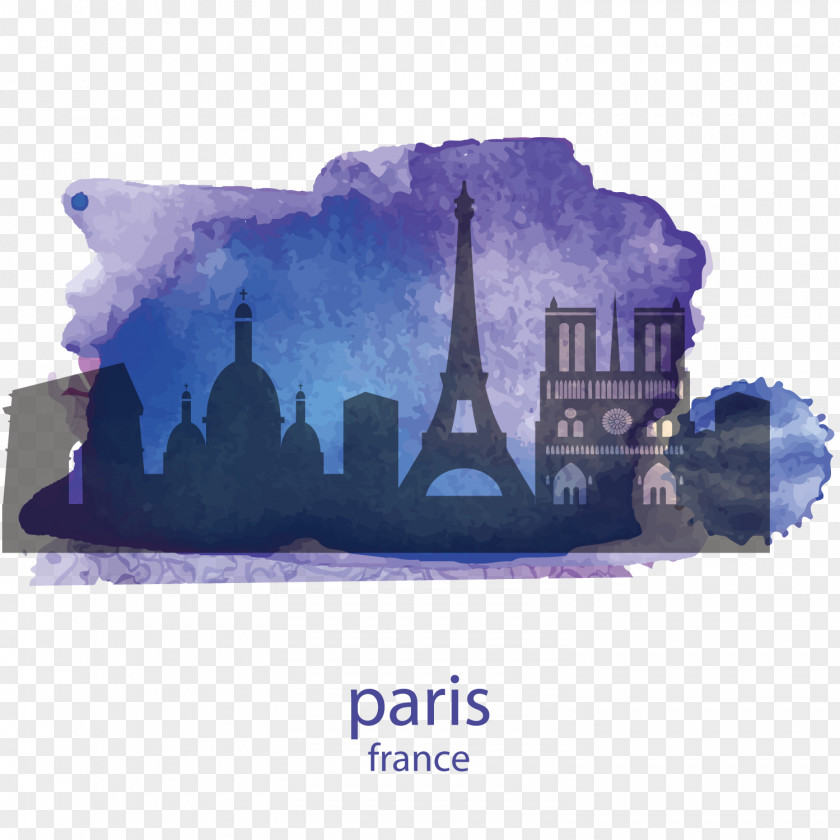 Vector Drawing Paris The House Of Europe In IPad Paper Watercolor Painting PNG