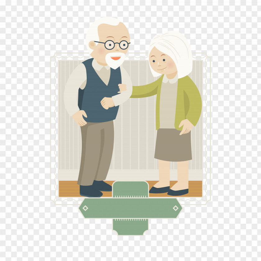 Vector Old Couple Euclidean PNG