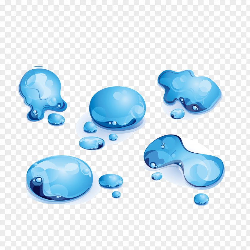 Water Elemental Drop Color Splash PNG