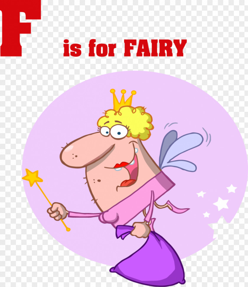Cartoon Letter Tooth Fairy Godmother Wand Clip Art PNG