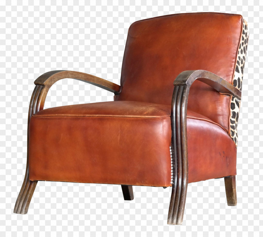 Cognac Furniture Club Chair Wood PNG