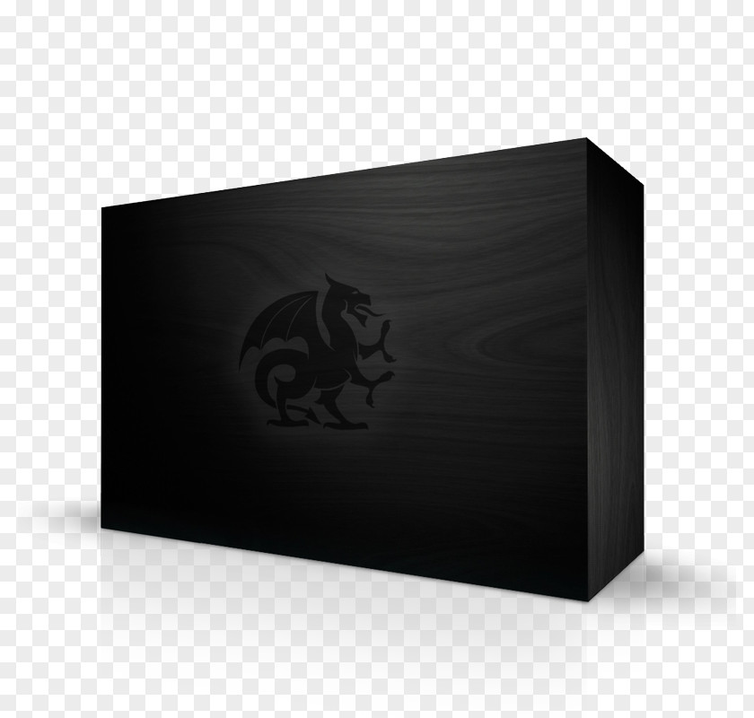 Gift Box Black Brand White PNG