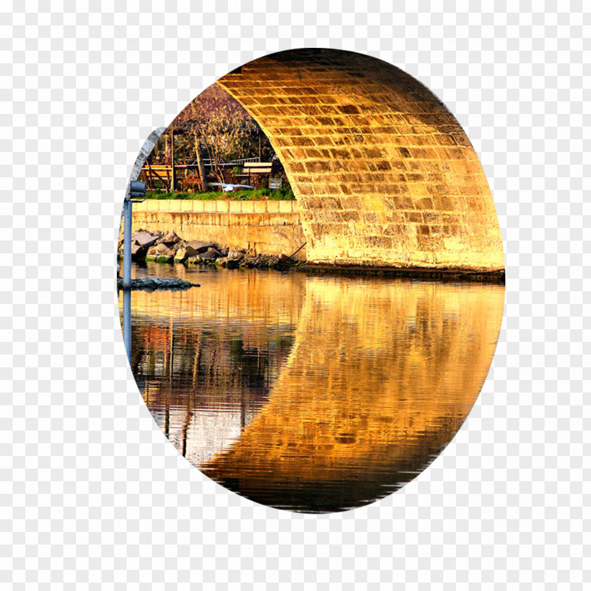 Golden Water Light Reflection Photography Mirror PNG