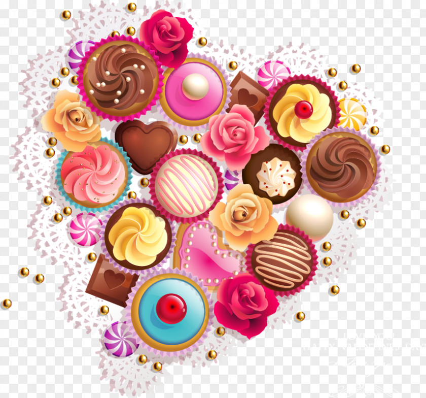 Candy Cupcake Sweetness Frosting & Icing Heart PNG