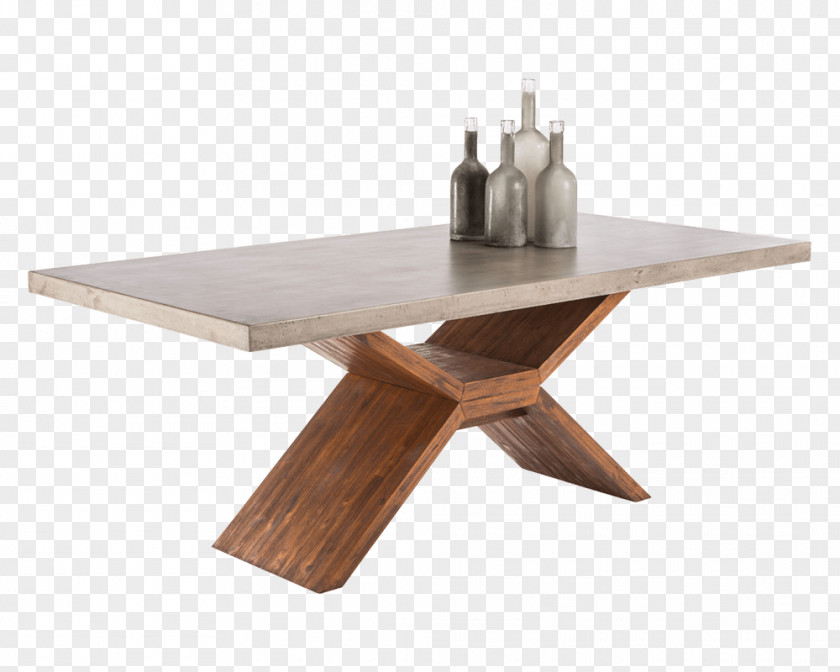 Fire Pit Rectangular Dining Table Room Furniture Wood Concrete PNG