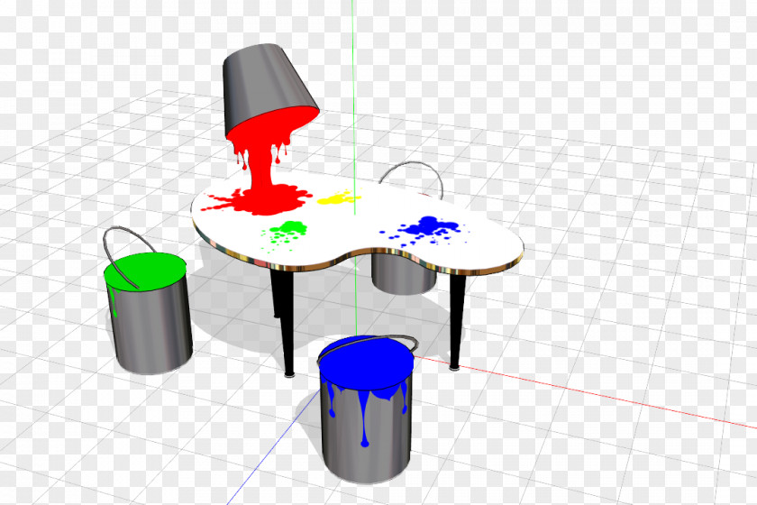 Table Artist Painting Bucket PNG