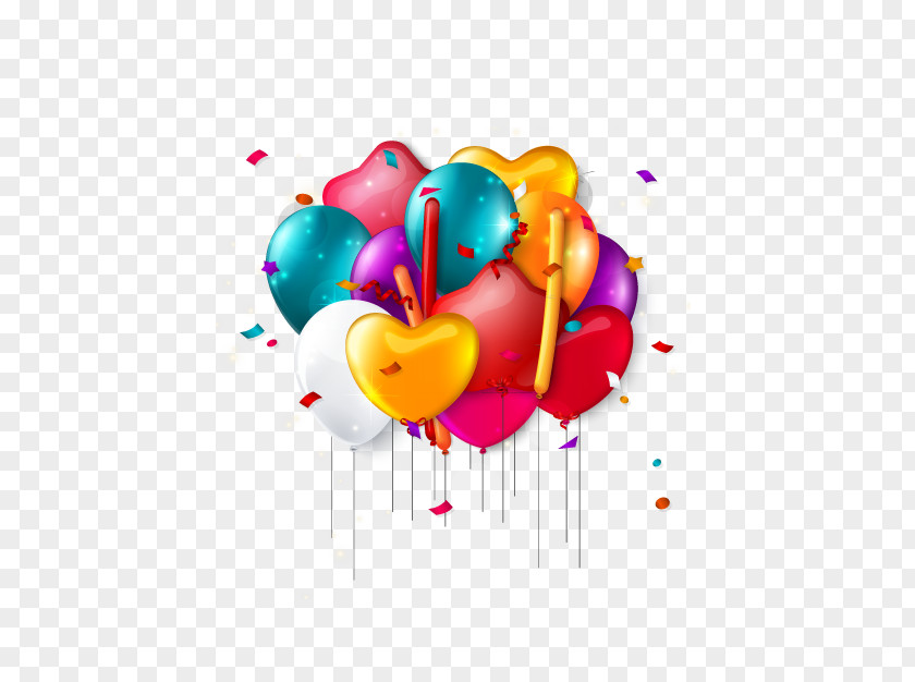 Vector Colorful Balloons Greeting Card Balloon Birthday Clip Art PNG