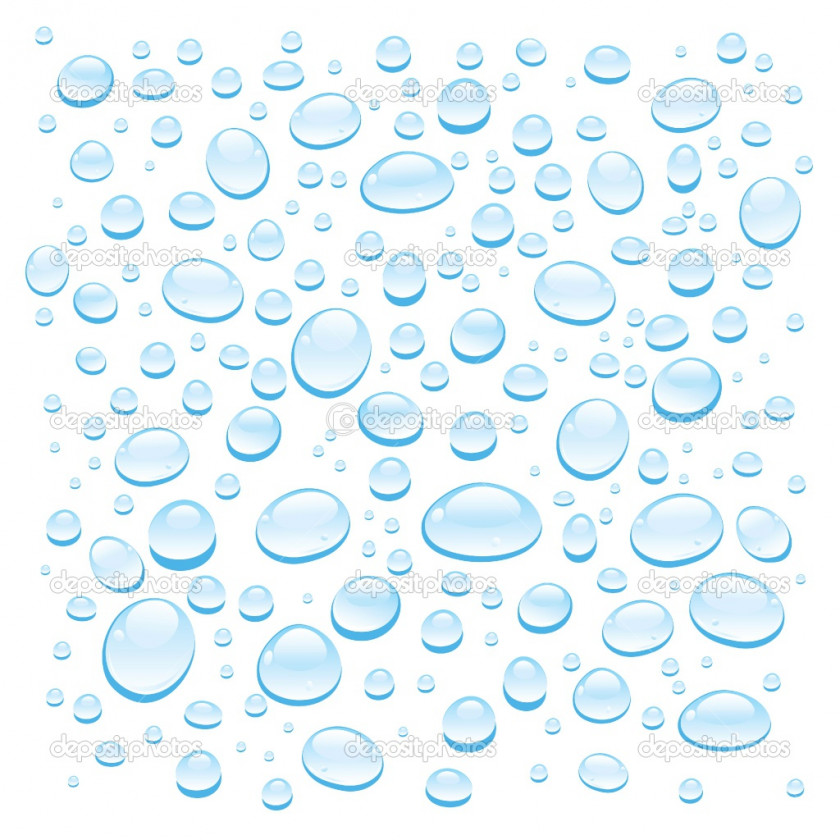 Water Glass Drop White Blue PNG