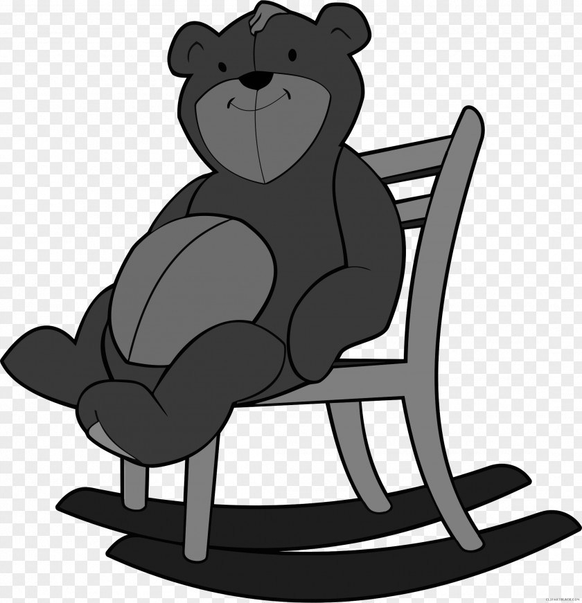 Bear Brown Rocking Chairs Clip Art PNG