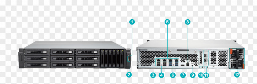 Computer Network QNAP TVS-EC1280U-SAS-RP Network-attached Storage TVS-EC1680U-SAS-RP Systems, Inc. PNG
