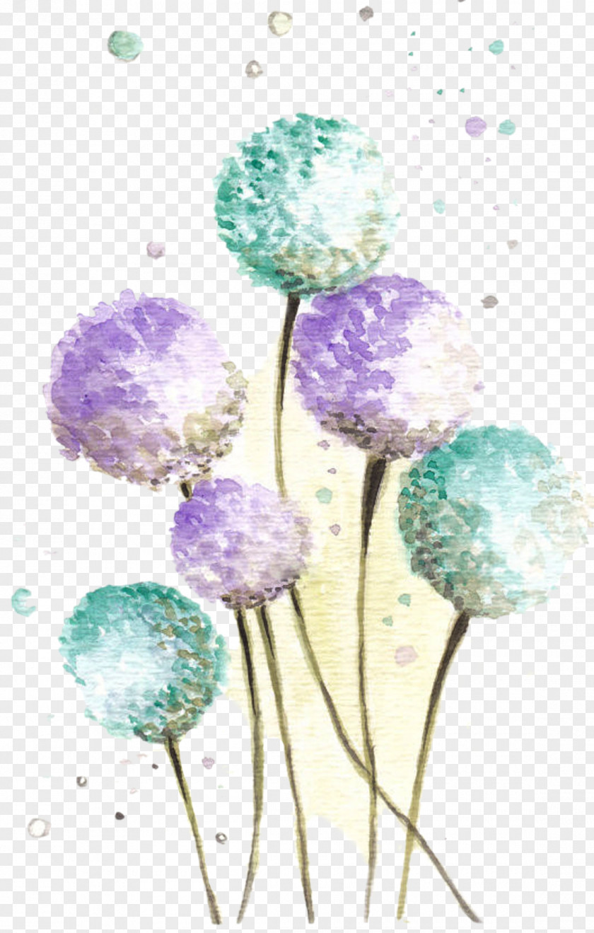 Fresh And Elegant Flower Ball Watercolor Painting Illustration PNG