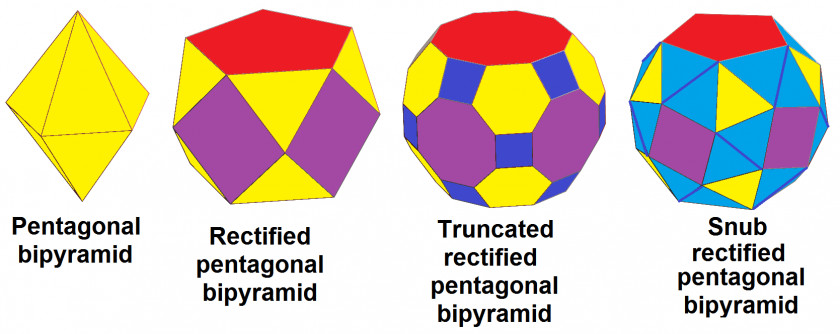 Pyramid Pentagonal Bipyramid Polyhedron Johnson Solid PNG