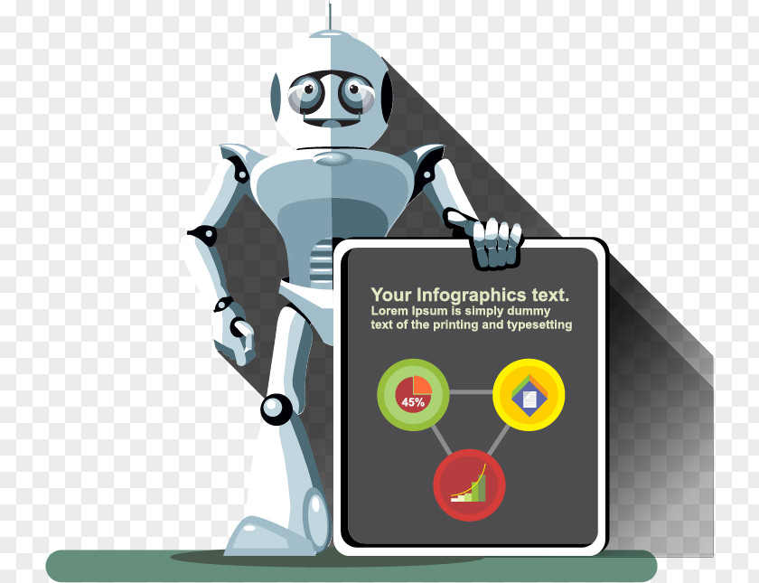 Robot Chart Humanoid Cartoon Euclidean Vector PNG