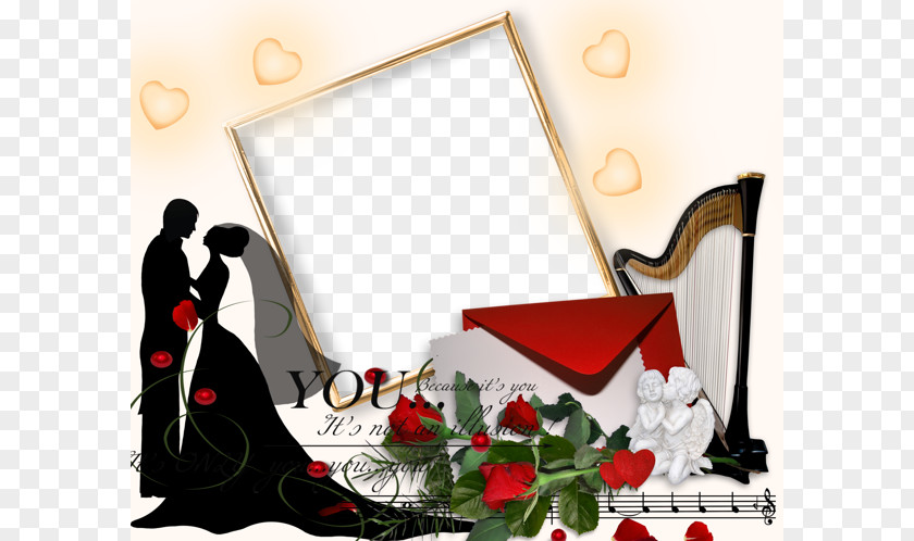 Romantic Couples Wedding Album Romance Picture Frame PNG