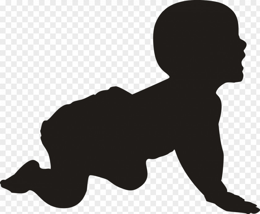 Silhouette Infant Clip Art PNG