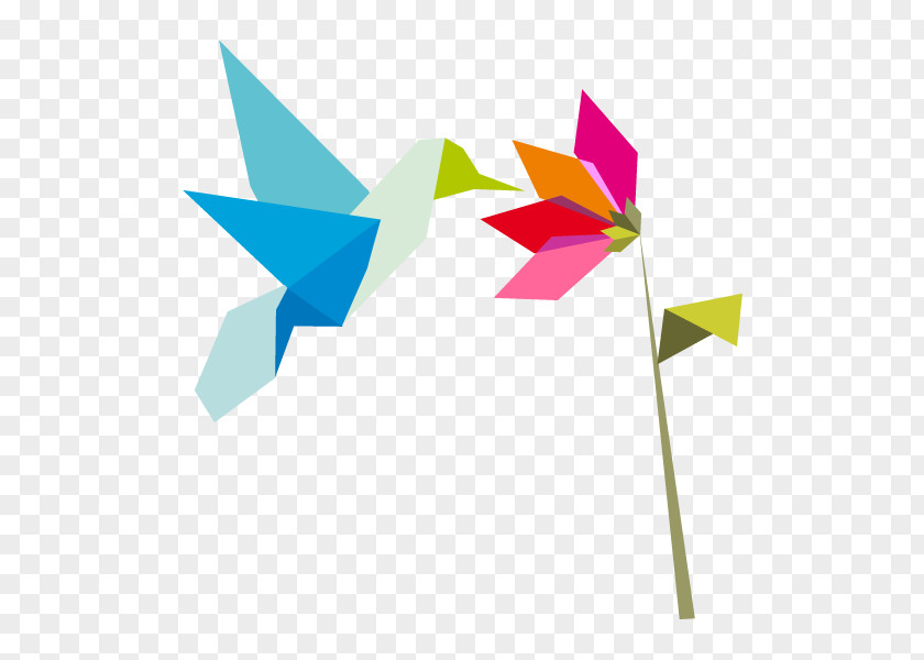 Hummingbird Nectar Clip Art Vector Graphics Origami Illustration Paper PNG