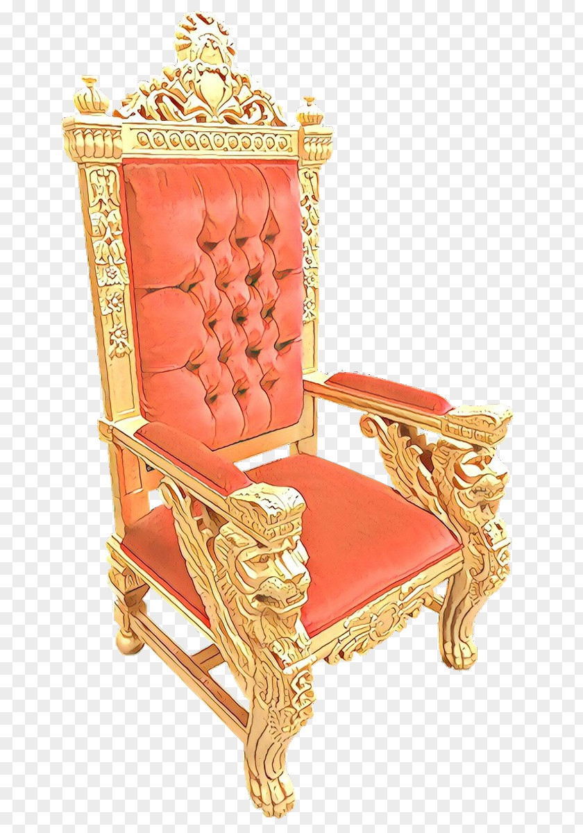 Napoleon Iii Style Plant Chair Furniture Peach Throne Room PNG