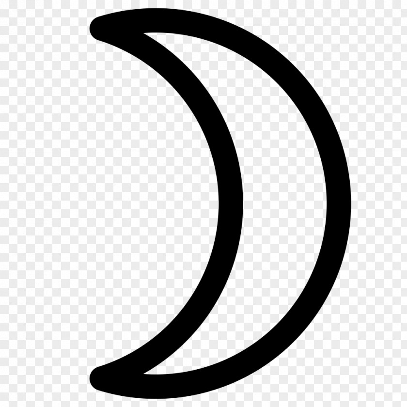 Silver Alchemical Symbol Astrological Sign Crescent PNG